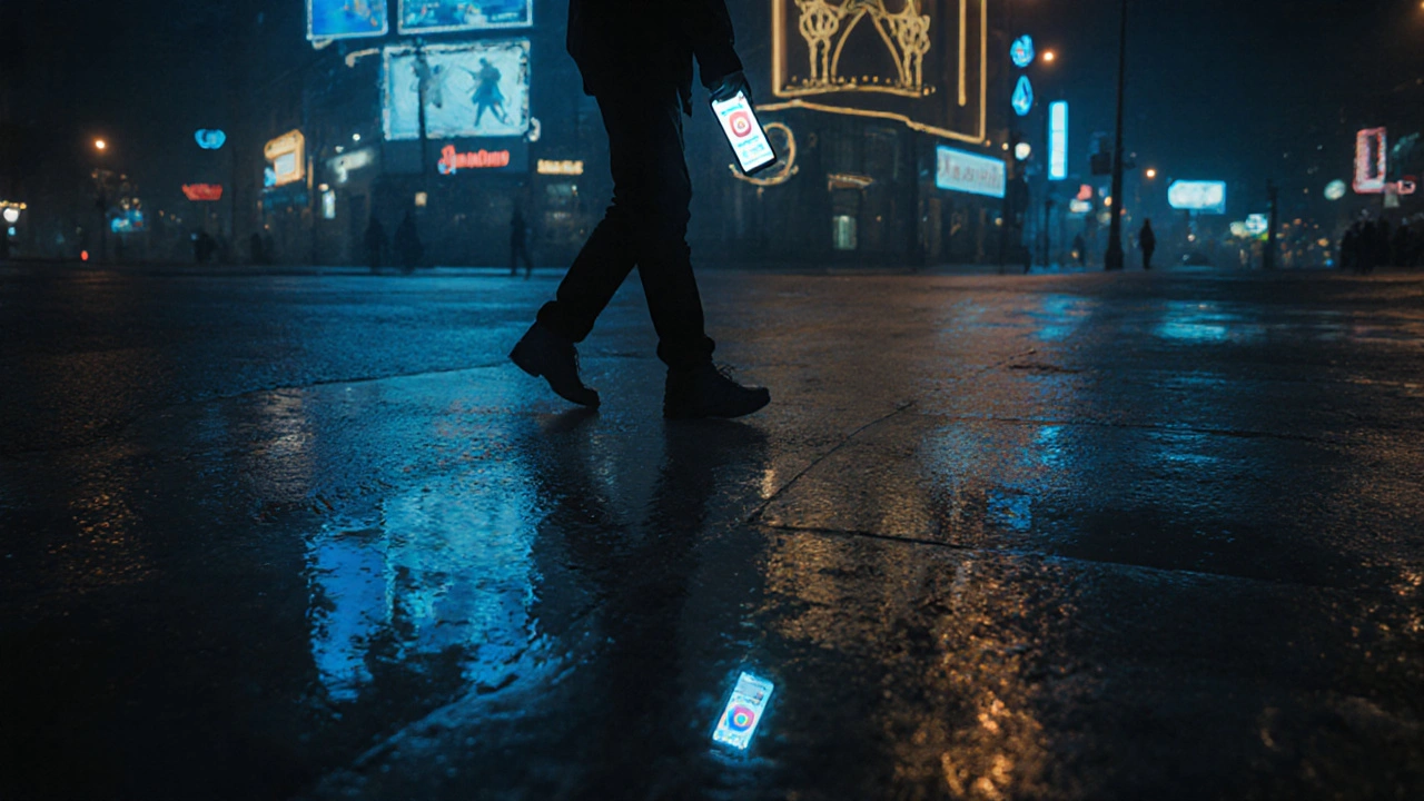 İstanbul&#039;da bir erkek, telefonunda escort uygulamalarını görerek karar veriyor.