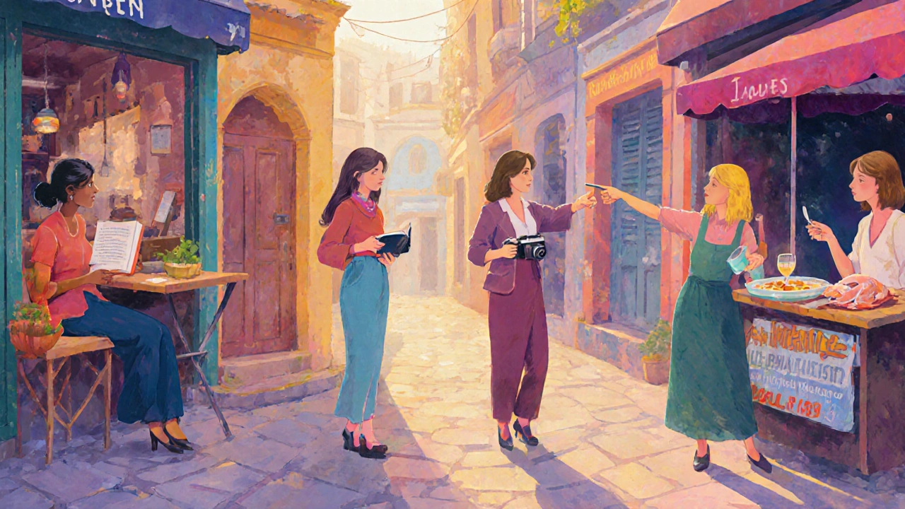 İstanbul&#039;da farklı türde kadınlar, yerel gizli mekanlarda turistle birlikte.