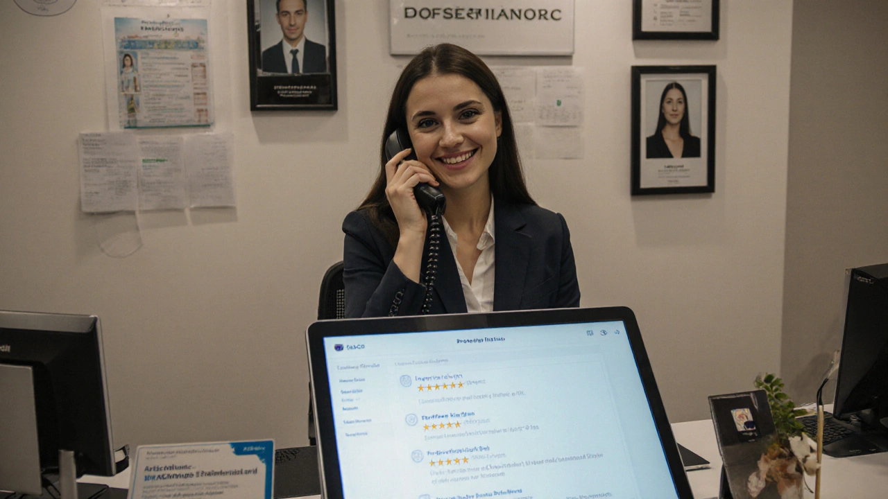 Kadıköy&#039;de bir escort ajansının profesyonel ofisi.