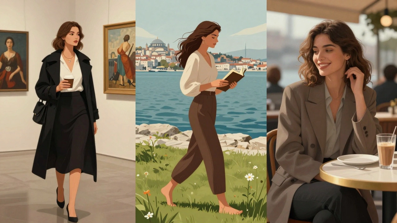 İstanbul'da üç farklı tarzda MILF eşlikçi: moda sever, doğal ve yabancı kadınlar, şehrin farklı bölgelerindeki yaşam tarzlarını yansıtan sahne.