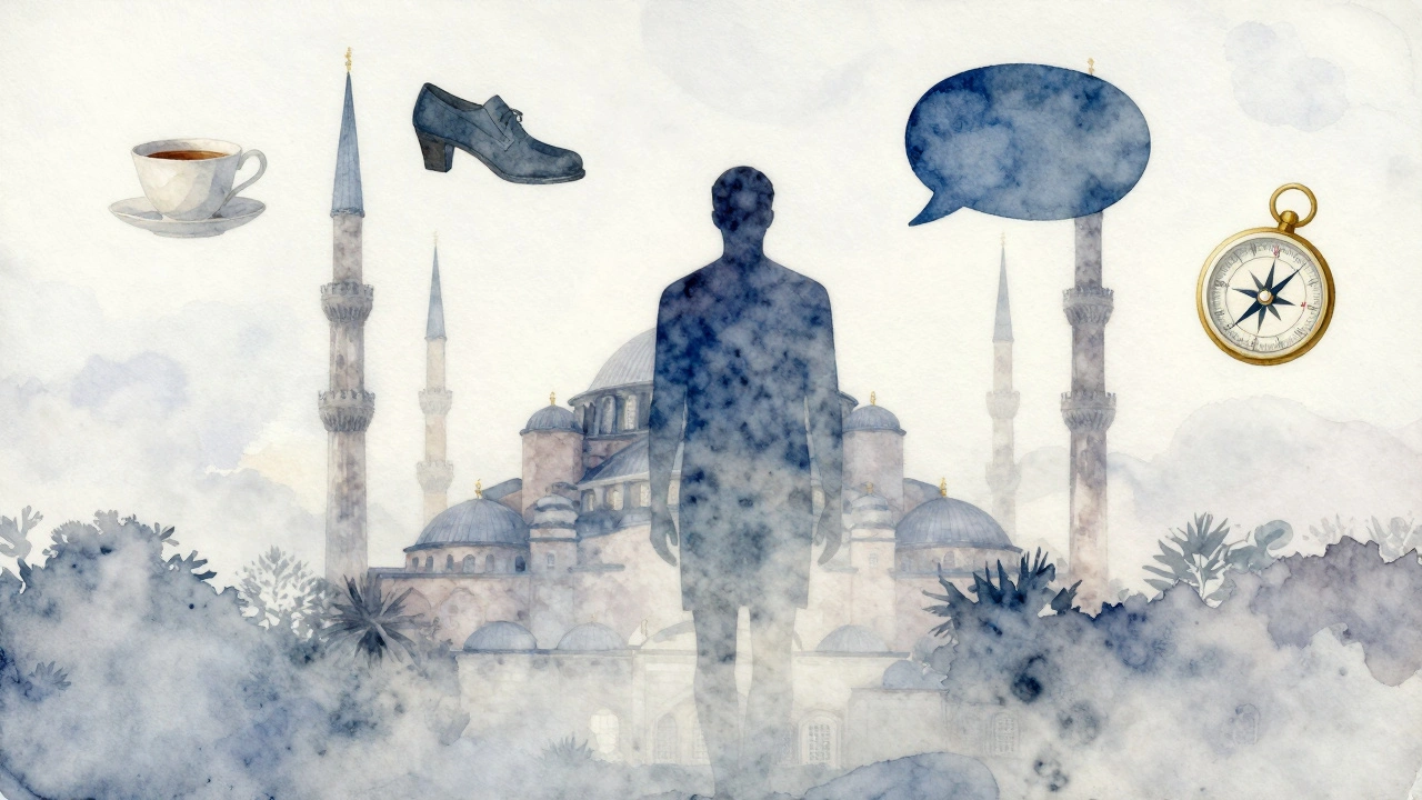 Topkapı Sarayı'nın bulutlu gölgesinde, yalnızlıkla mücadele eden bir ruhun sembolik temsili.