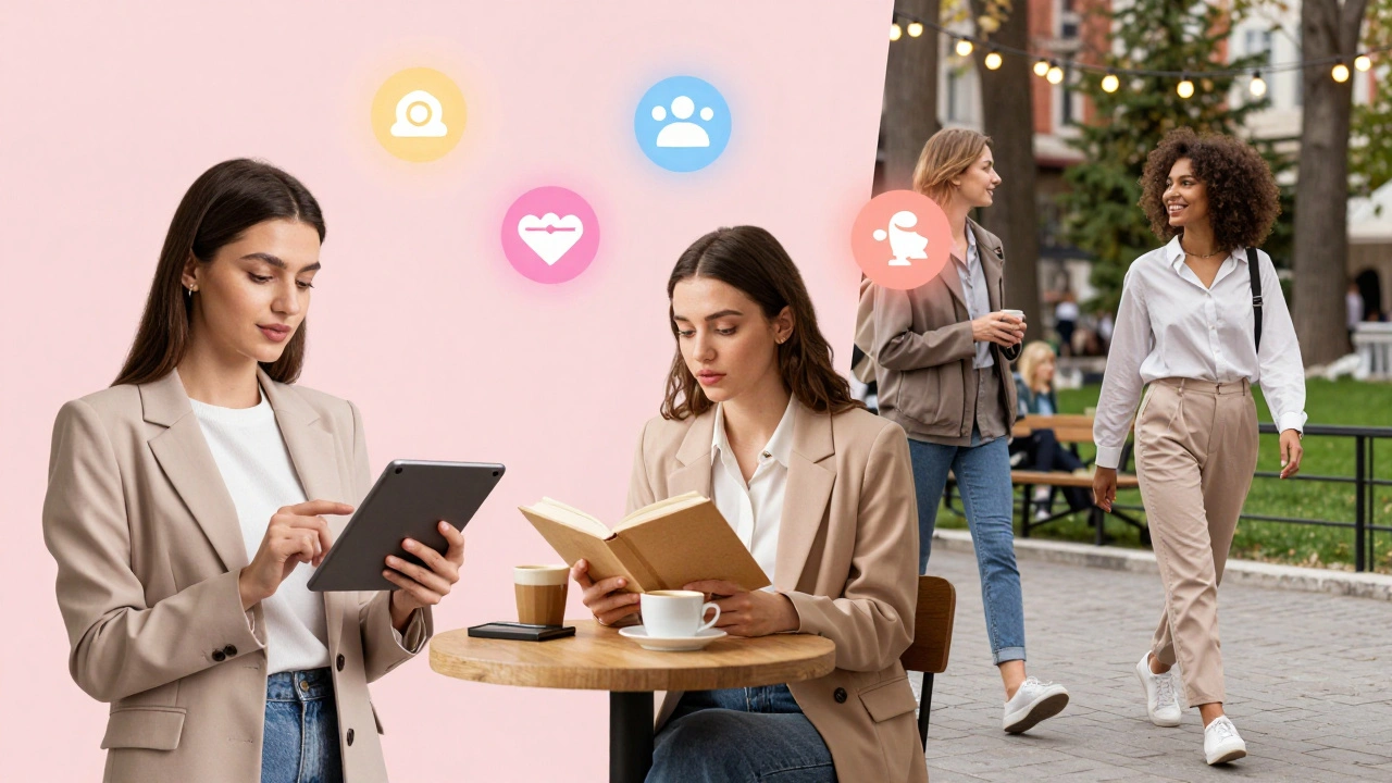 2024'te İstanbul'da farklı meslekli kadınlar dijital platformlarla bağ kurarken, kafe, park ve evde sosyal destek sunuyor.